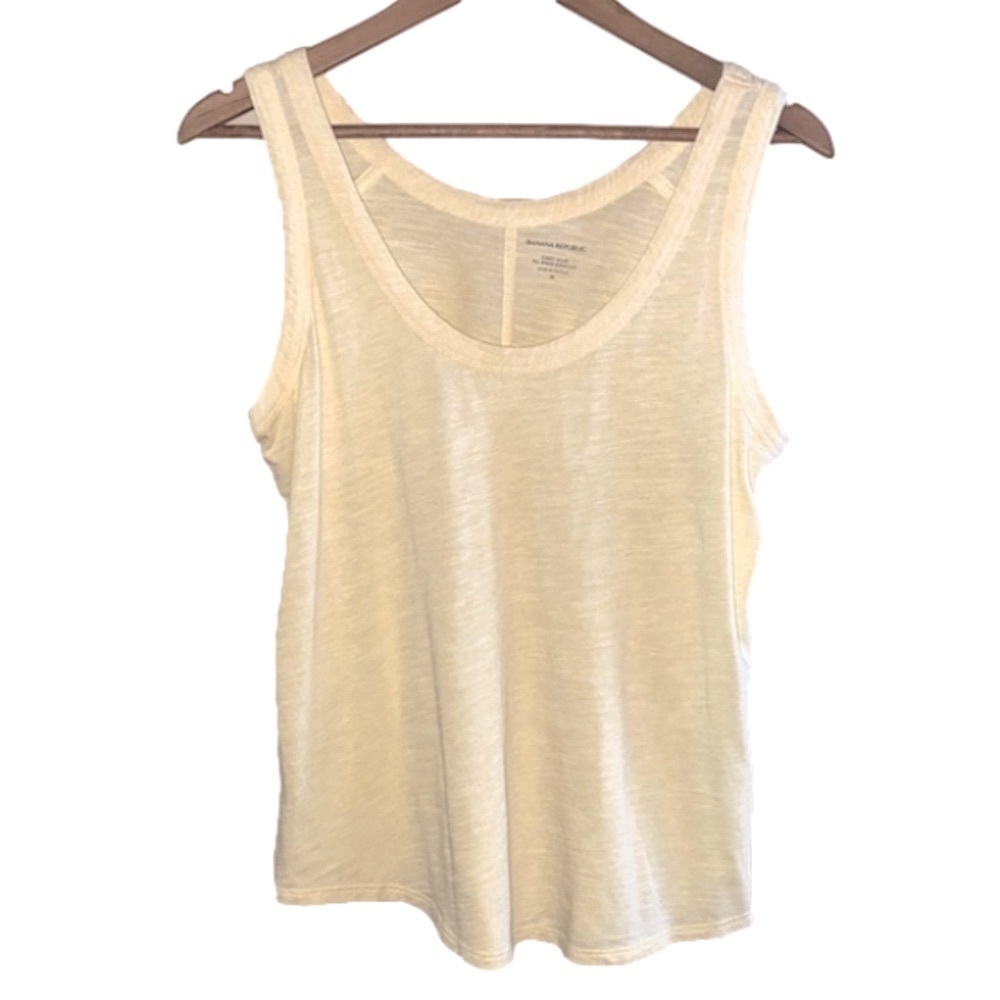 Banana Republic soft yellow tank top.